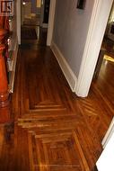 Beautiful inlay hardwood throughout the two levels -