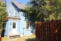 Side view and entrance to porch -