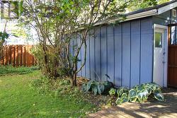 Backyard with garage -