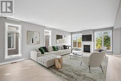 Virtually staged living room -