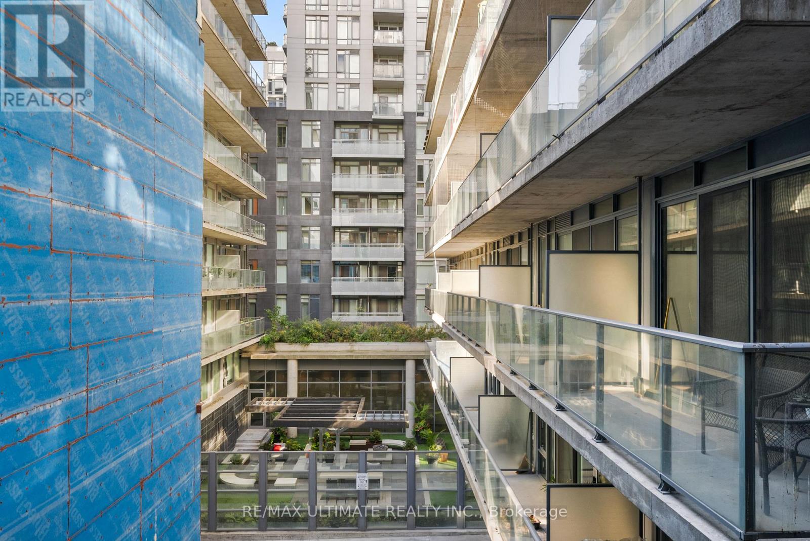 Balcony Overlooking Courtyard - 315 - 650 King Street W, Toronto, ON - Outdoor With Balcony