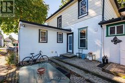 The side door to the main front unit's kitchen. -