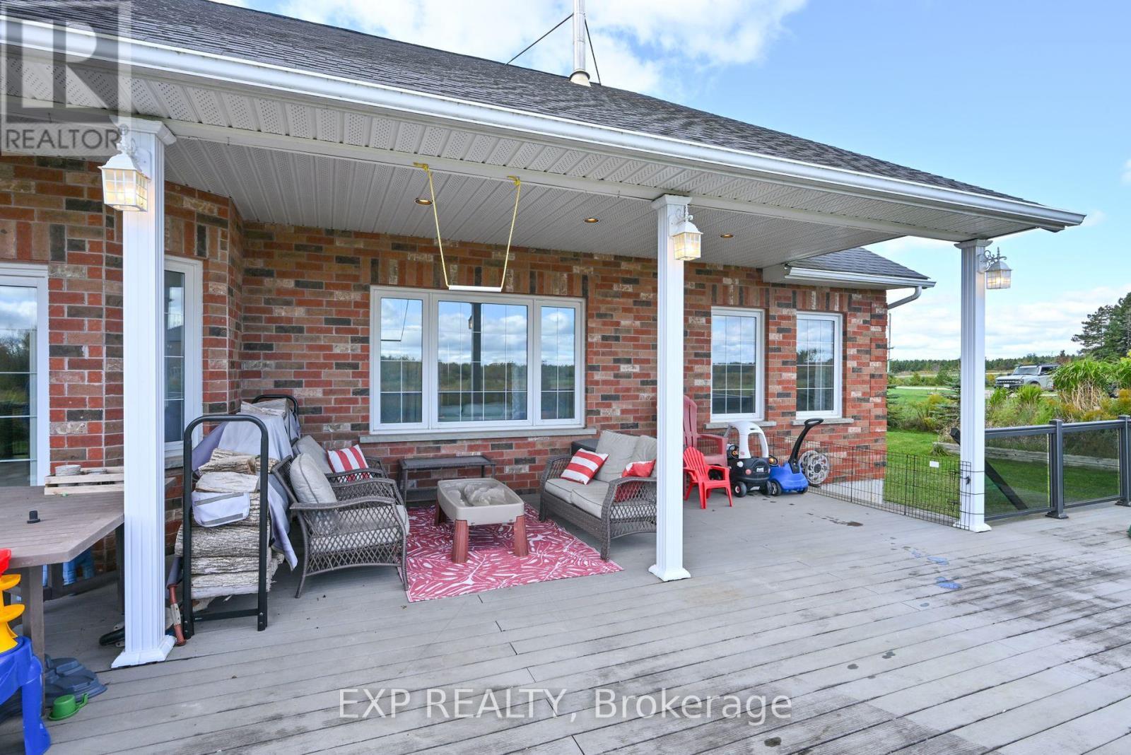 Covered area for rainy Dinners - 434499 4Th Line, Amaranth, ON - Outdoor With Deck Patio Veranda