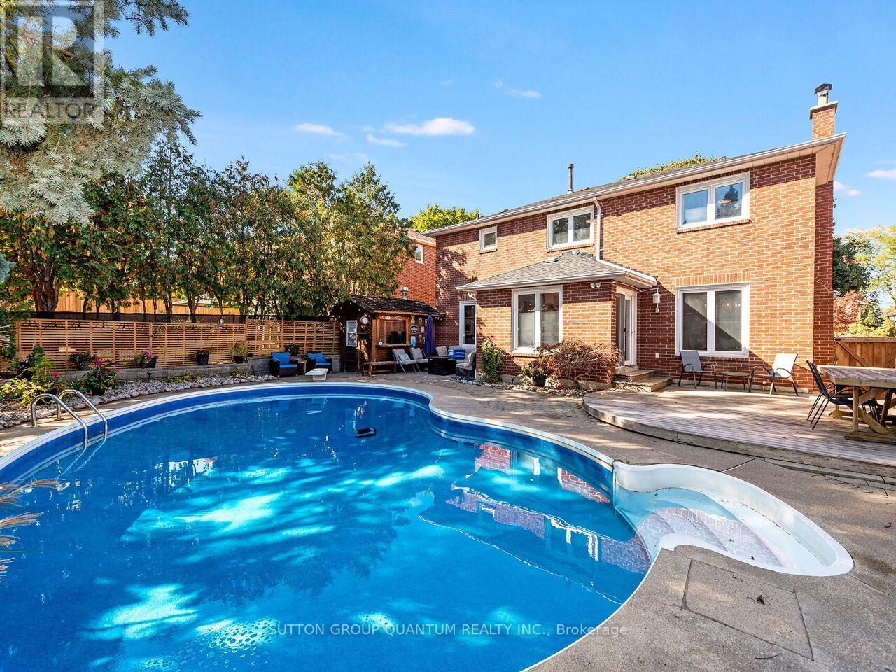 1872 Flintlock Court, Mississauga, ON - Outdoor With In Ground Pool With Backyard