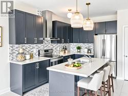 virtually staged kitchen -