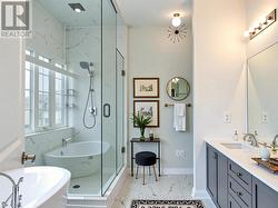 virtually staged 5pc primary bathroom -