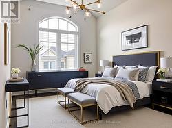 Virtually staged bedroom -