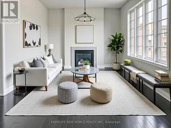 virtually staged great room -