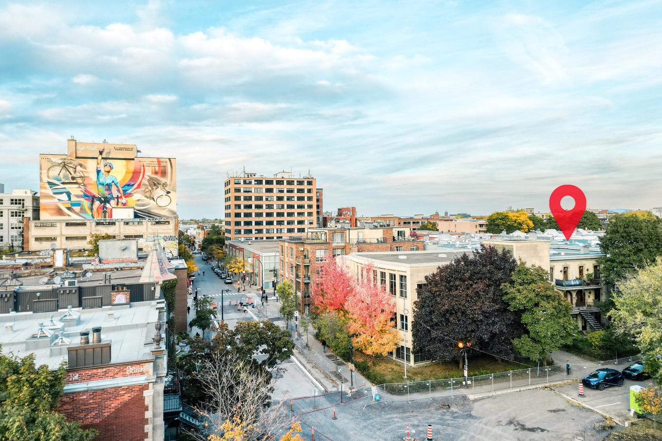 Aerial photo - 5-4485 Av. De L'Esplanade, Montréal (Le Plateau-Mont-Royal), QC - Outdoor With View