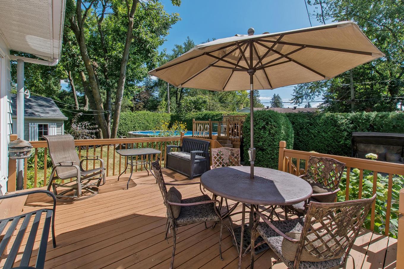 Backyard - 668 Rue Léveillé, Sainte-Thérèse, QC - Outdoor With Deck Patio Veranda With Exterior