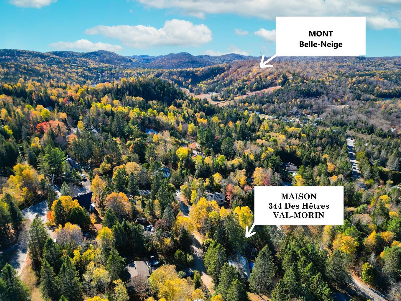 Aerial photo - 344 Rue Des Hêtres, Val-Morin, QC - Outdoor With View