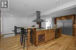 Stainless steel appliances and granite counters -