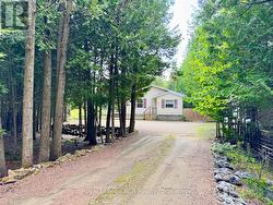 Leading to house set in the trees. -