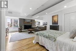 Oversized primary bedroom w/ wood burning fireplac -