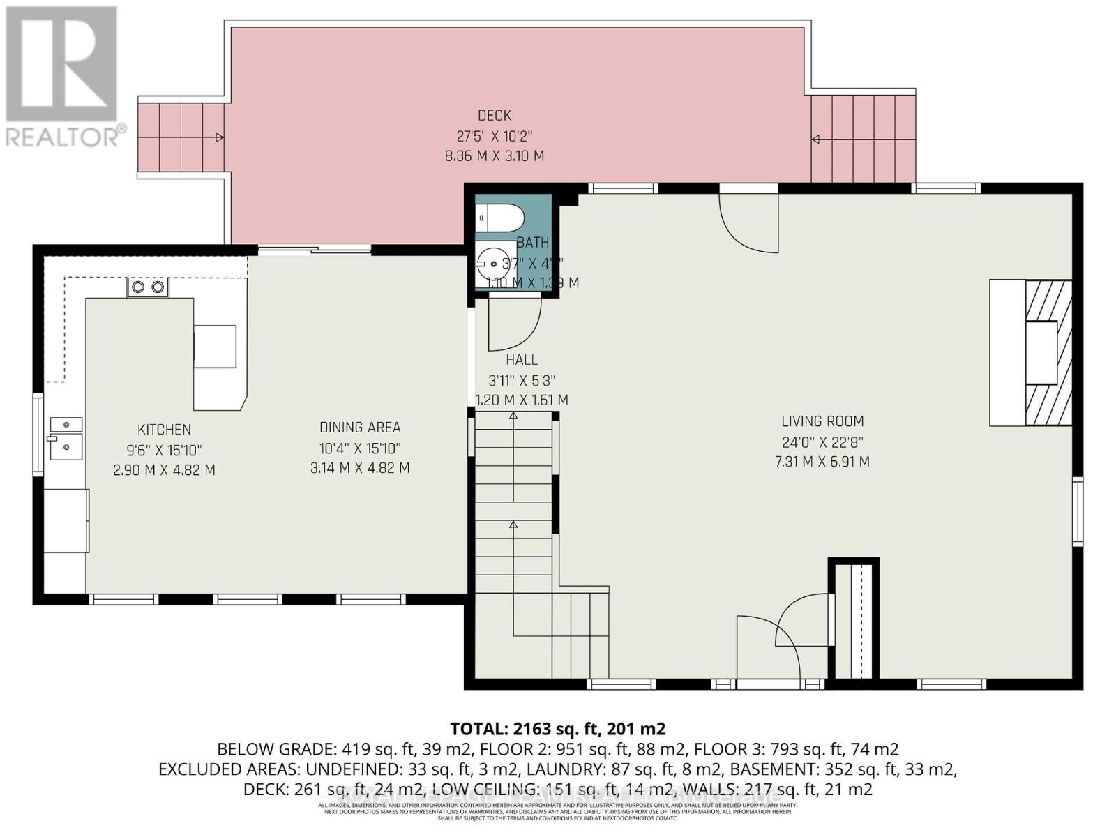 Deck area has been changed since photos. Main fl - 140 Creek Drive, Ottawa, ON - Other