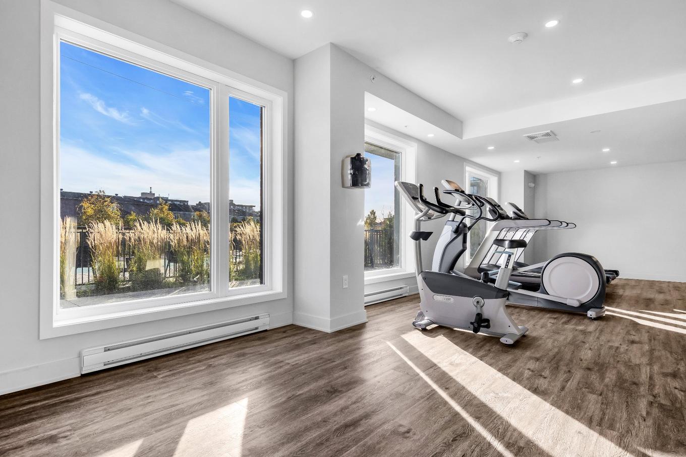 Salle d'exercice - 203-10120 Rue Lauraine-Vaillancourt, Montréal (Ahuntsic-Cartierville), QC - Indoor Photo Showing Gym Room