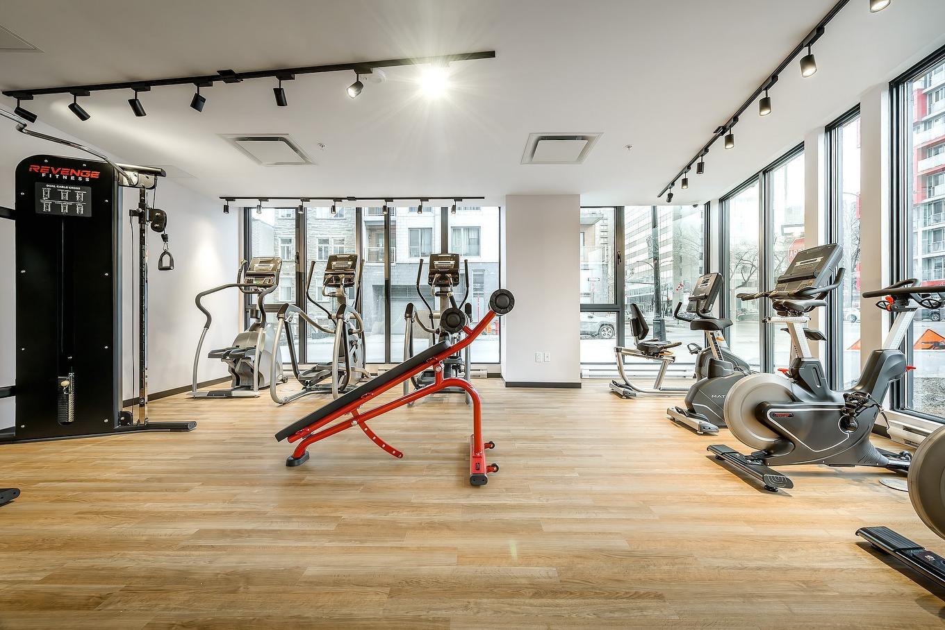 Exercise room - 1117-1150 Boul. René-Lévesque E., Montréal (Ville-Marie), QC - Indoor Photo Showing Gym Room