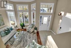 Soaring Ceilings in Foyer & Living Room -