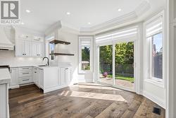 Breakfast area walks out to backyard patio -