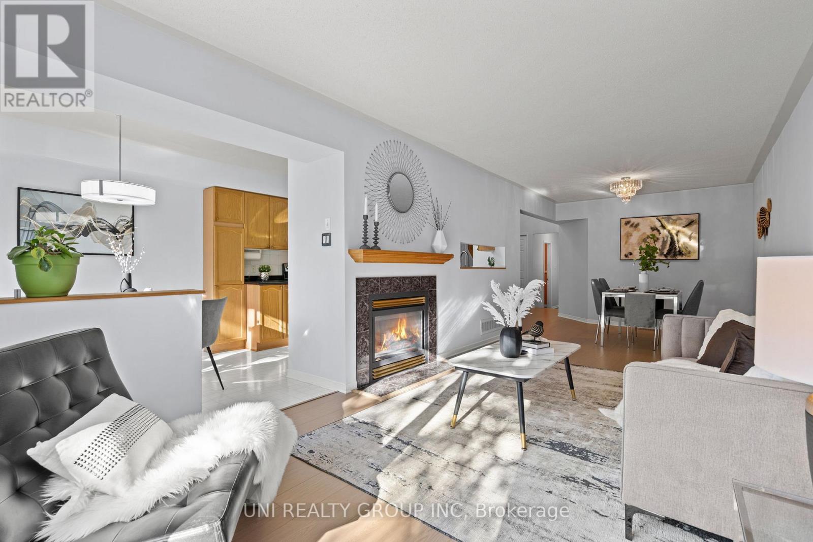 1720 Jobin Crescent, Ottawa, ON - Indoor Photo Showing Living Room With Fireplace