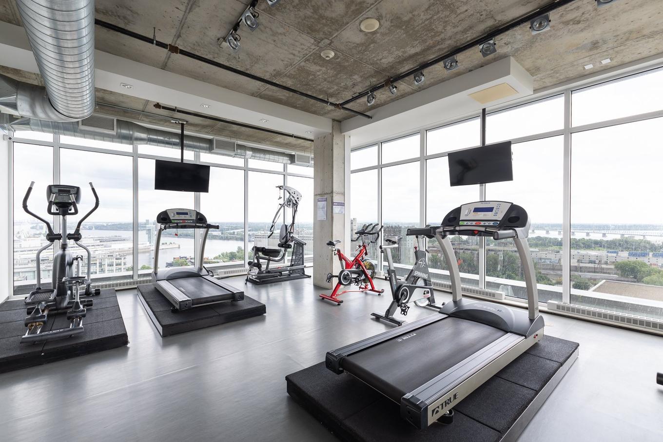 Exercise room - 608-888 Rue Wellington, Montréal (Ville-Marie), QC - Indoor Photo Showing Gym Room