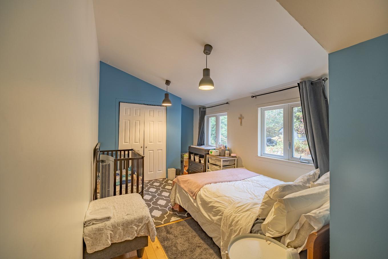 Aerial photo - 194 Ch. Du Ruisseau, Lac-Supérieur, QC - Indoor Photo Showing Bedroom