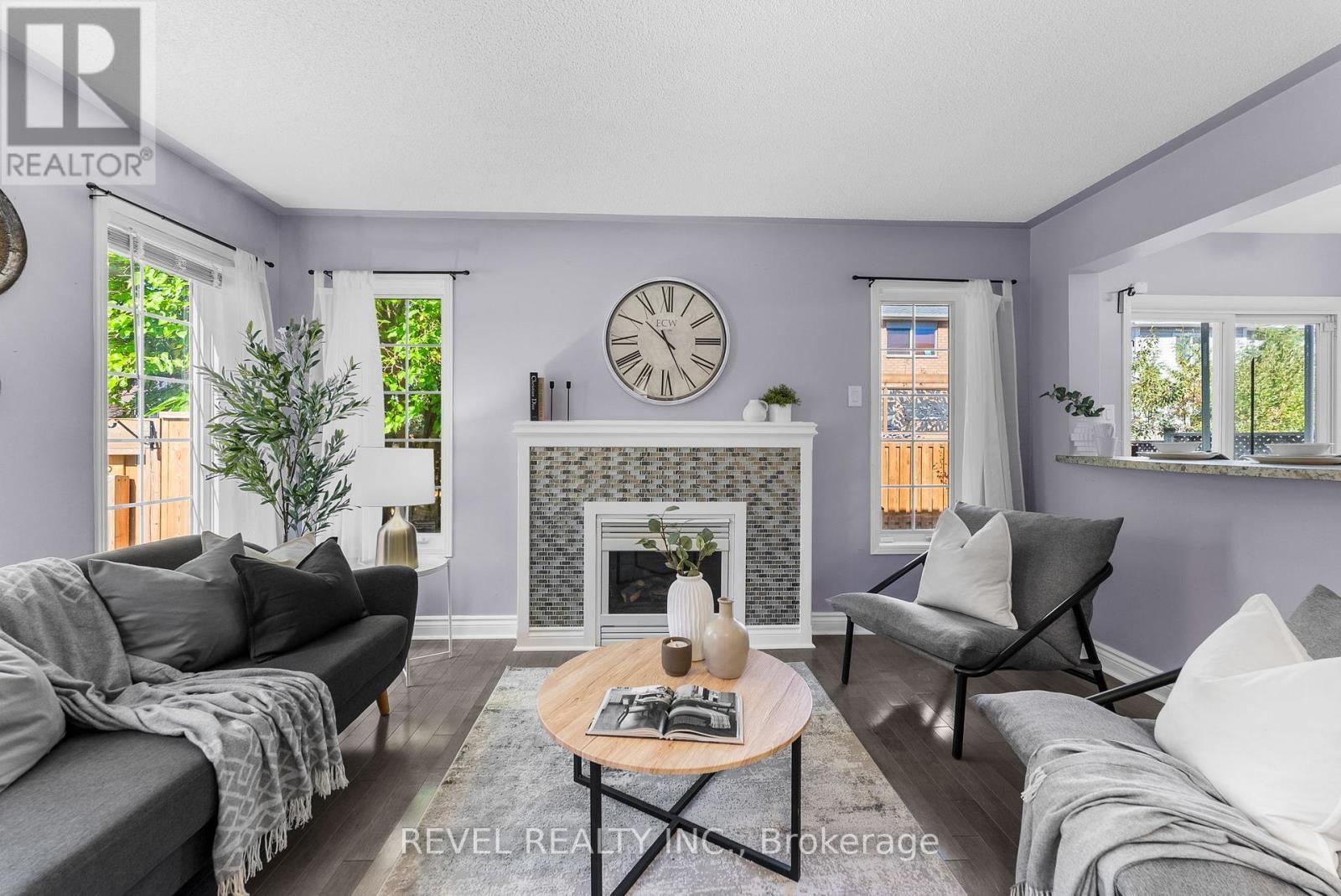 17 Hirons Drive, Ajax, ON - Indoor Photo Showing Living Room With Fireplace