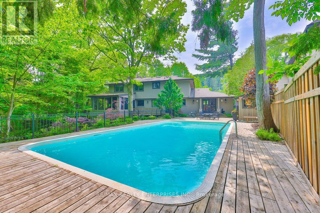 1293 Greenoaks Drive, Mississauga, ON - Outdoor With In Ground Pool With Deck Patio Veranda