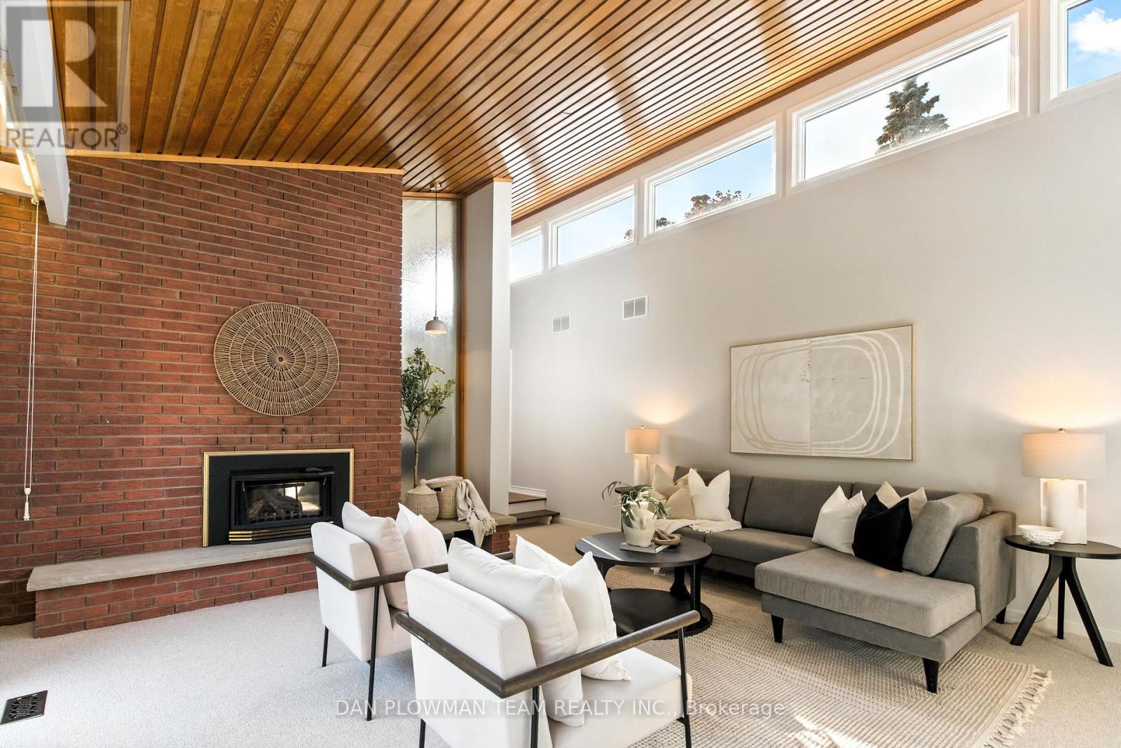 83 Sherwood Road E, Ajax, ON - Indoor Photo Showing Living Room With Fireplace