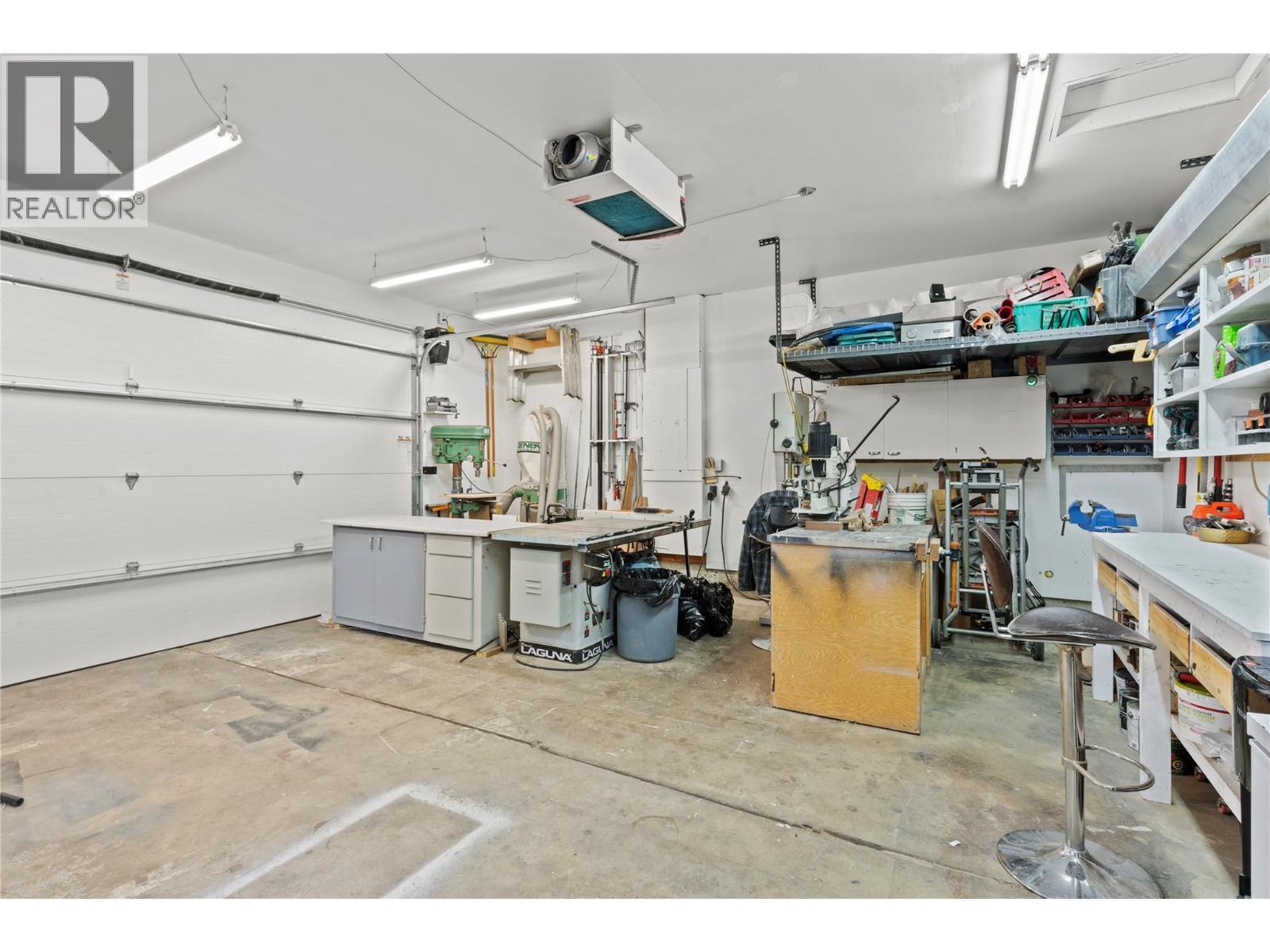 Double Garage - 3930 Dryden Road, Peachland, BC - Indoor Photo Showing Garage