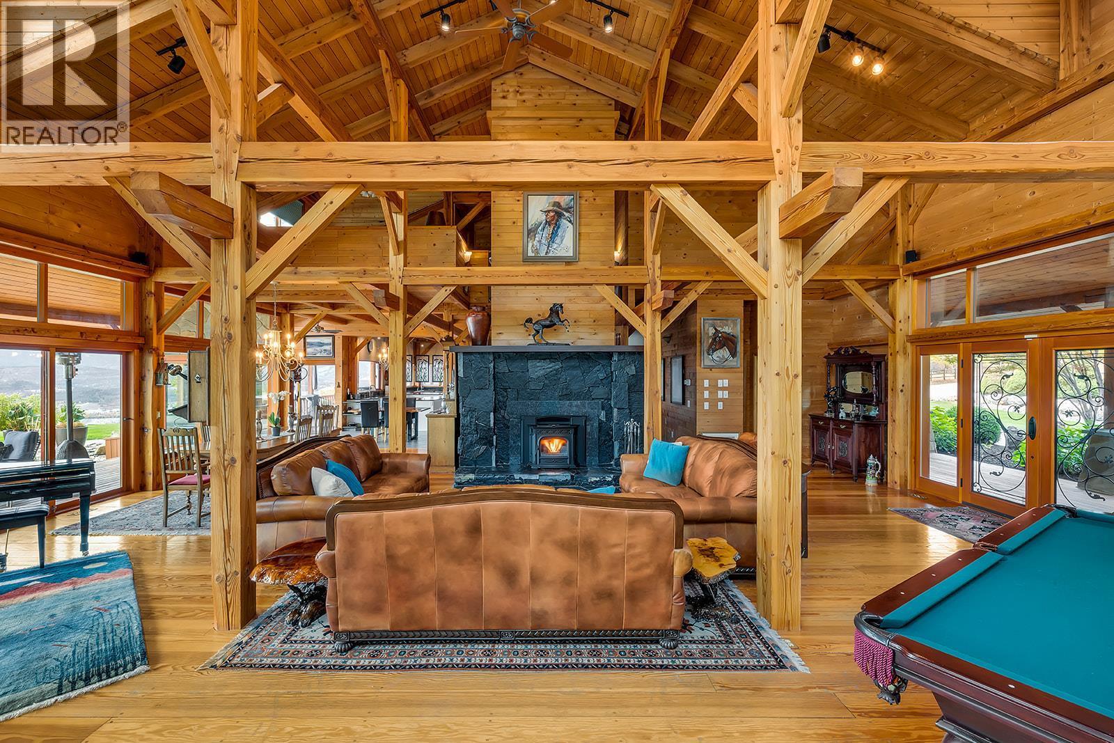 5705 Upper Booth N Road, Kelowna, BC - Indoor With Fireplace