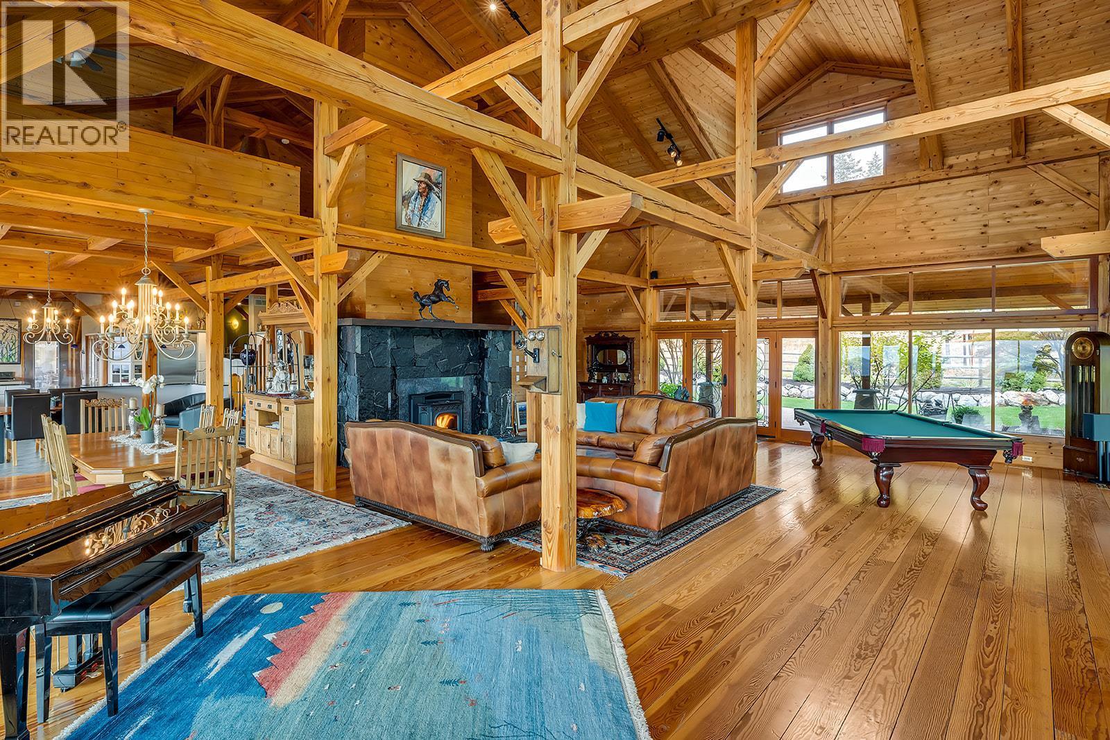 5705 Upper Booth N Road, Kelowna, BC - Indoor Photo Showing Other Room With Fireplace