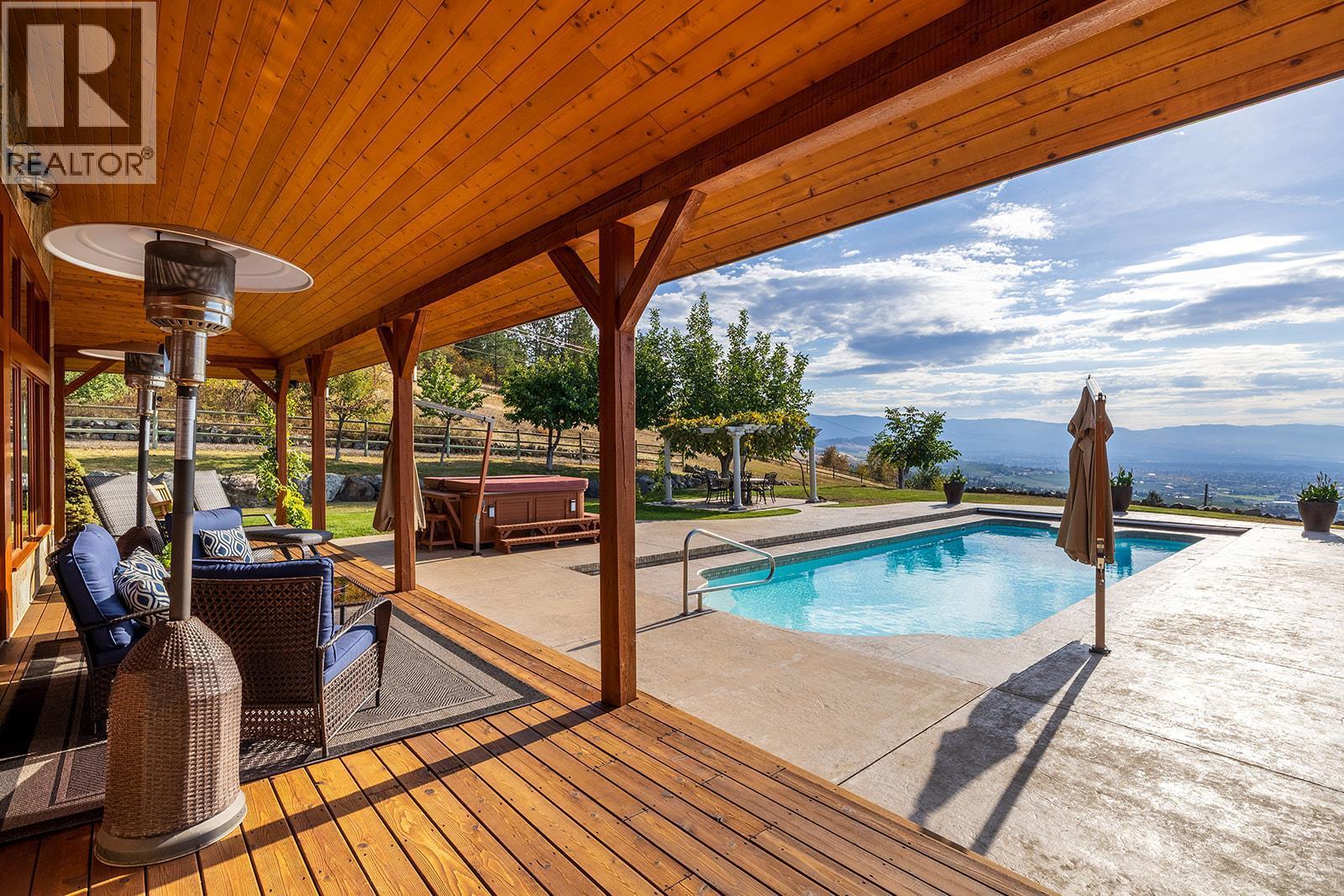 5705 Upper Booth N Road, Kelowna, BC - Outdoor With In Ground Pool With Deck Patio Veranda