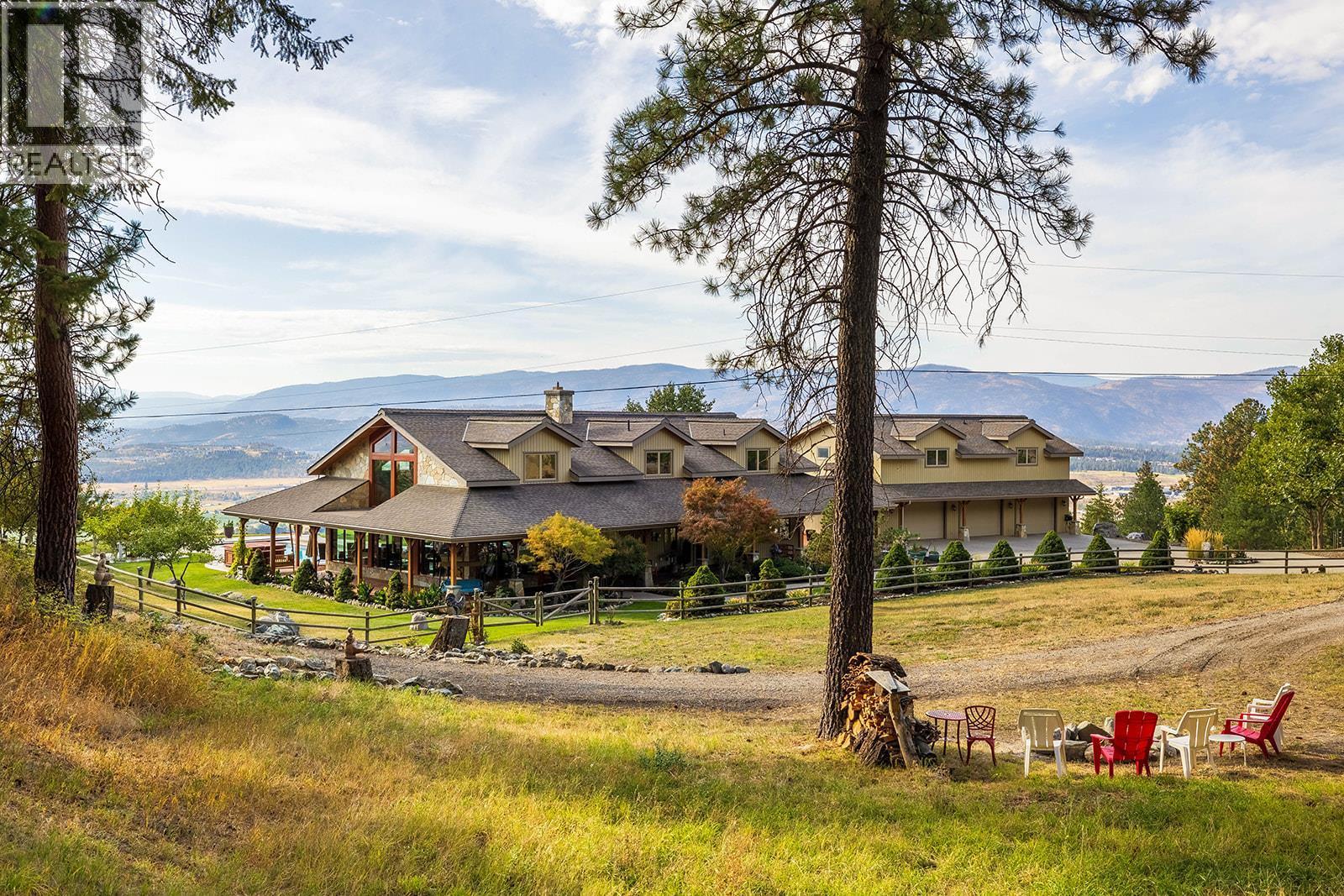 Fire Pit overlooking the valley - 5705 Upper Booth N Road, Kelowna, BC - Outdoor With View