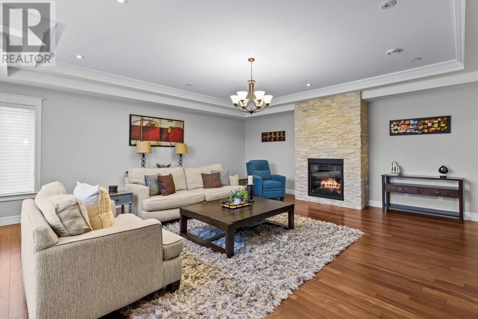 8 Harvey Place, Bay Bulls, NL - Indoor Photo Showing Living Room With Fireplace
