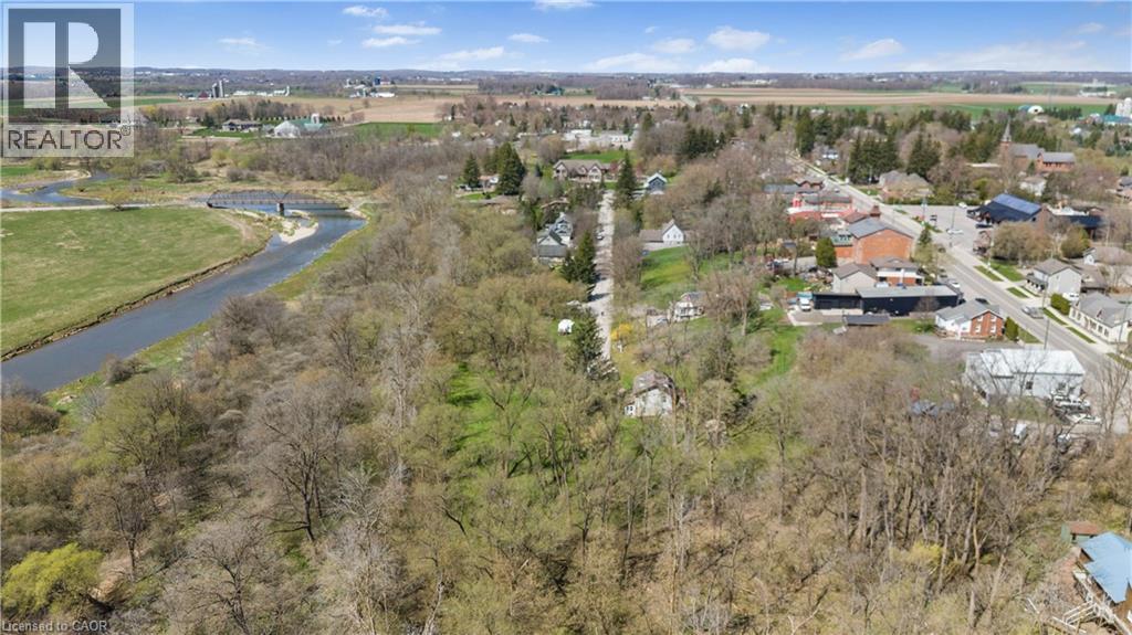 Drone / aerial view featuring a water view - 36 Elgin E/S Street W, Conestogo, ON - Outdoor With View