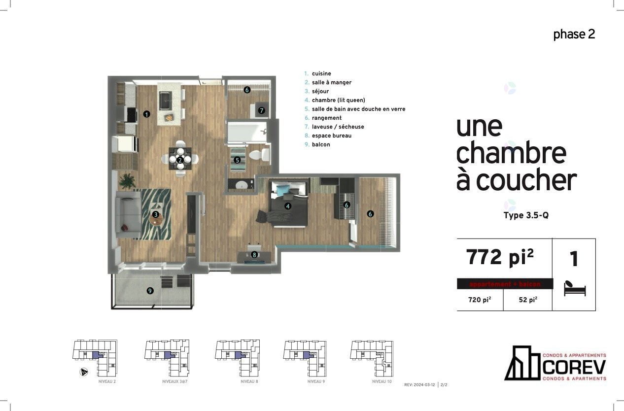 Floor Plan - 902-5250 Rue Molson, Montréal (Rosemont/La Petite-Patrie), QC - Other