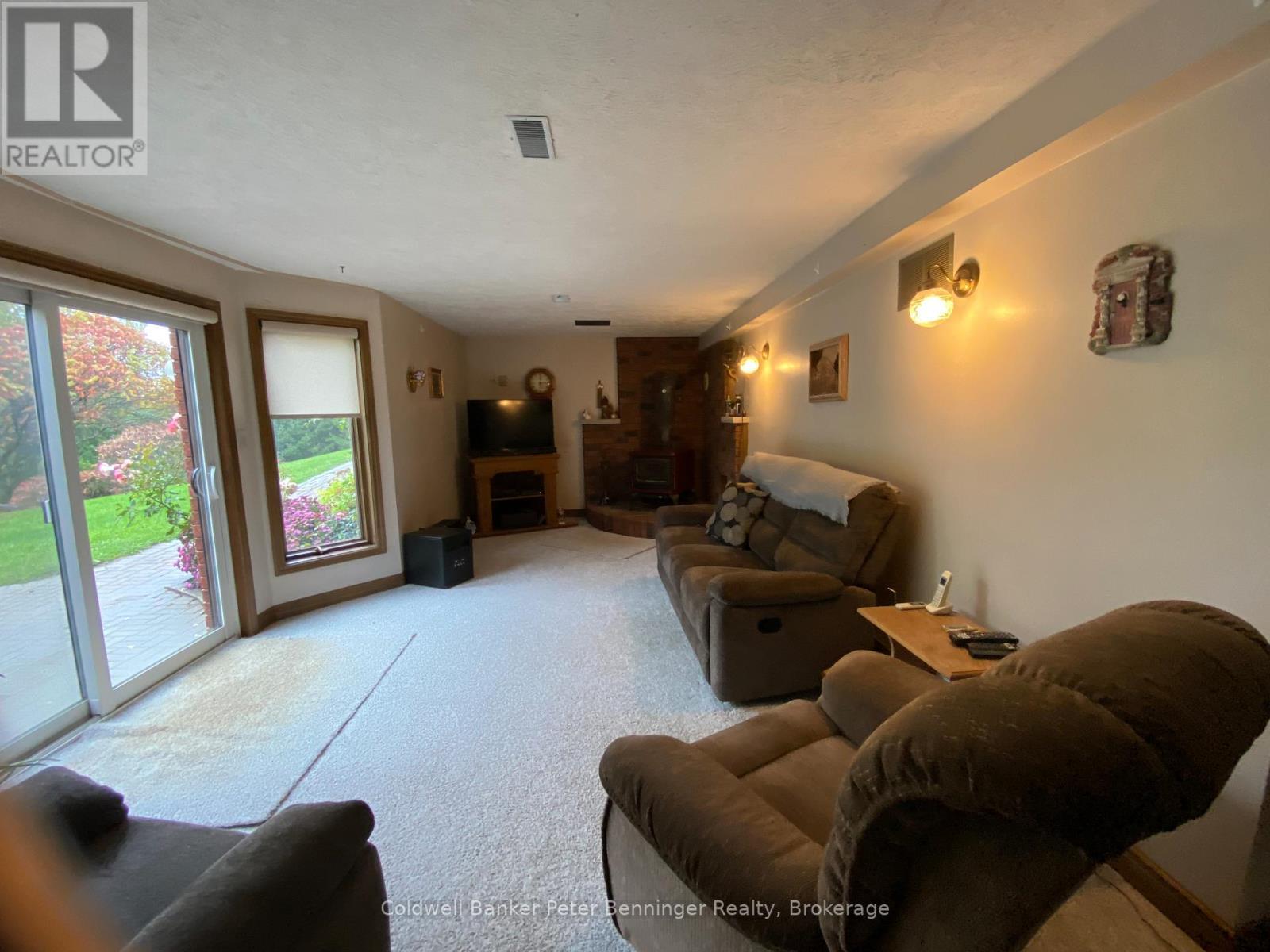 Family room in basement. Patio doors lead to patio - 1315 Concession 8 Concession, Kincardine, ON