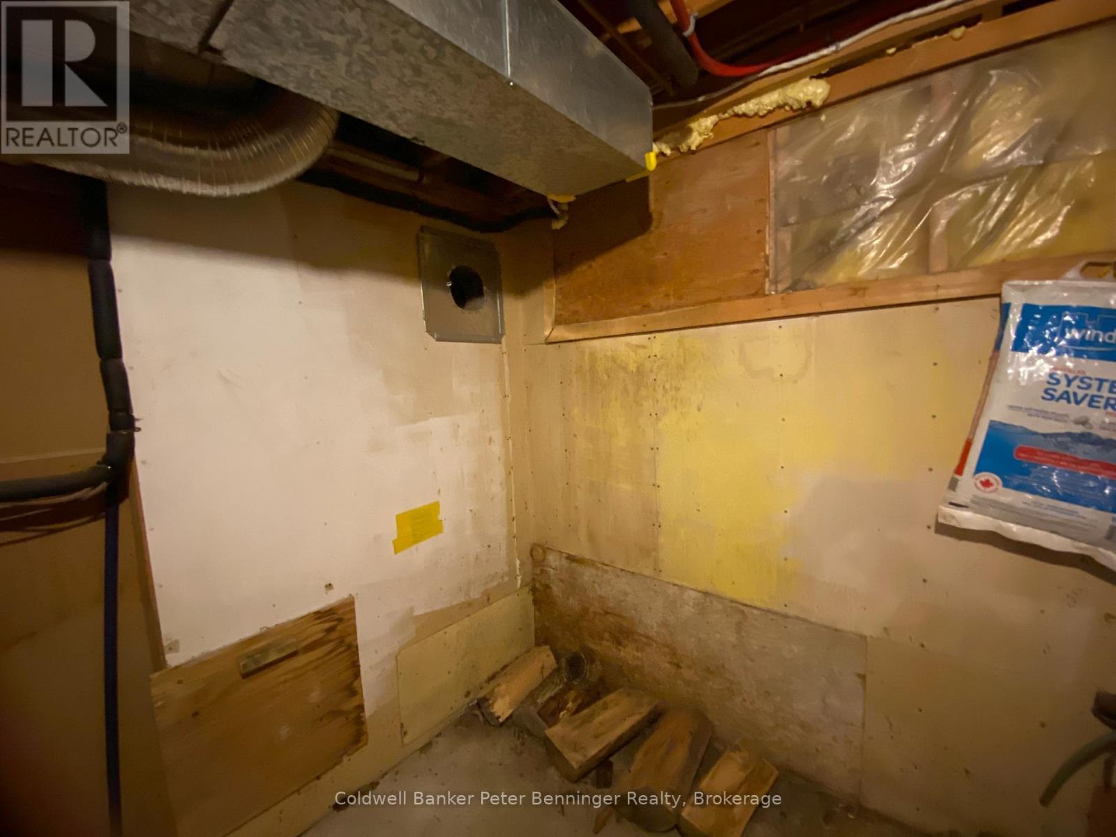 Utility room with a convenient wood shute. - 1315 Concession 8 Concession, Kincardine, ON