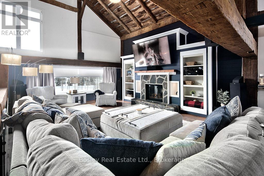 121 Old Highway 26, Meaford, ON - Indoor Photo Showing Other Room With Fireplace