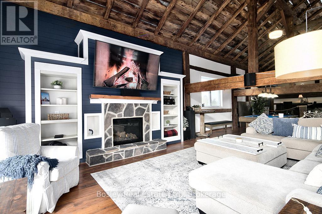 121 Old Highway 26, Meaford, ON - Indoor Photo Showing Living Room With Fireplace