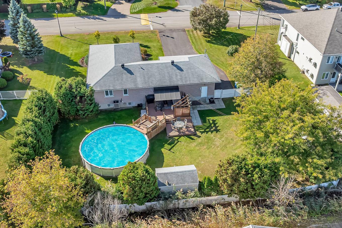 Aerial photo - 475 Rue Grégoire, Saint-Michel, QC - Outdoor With Above Ground Pool