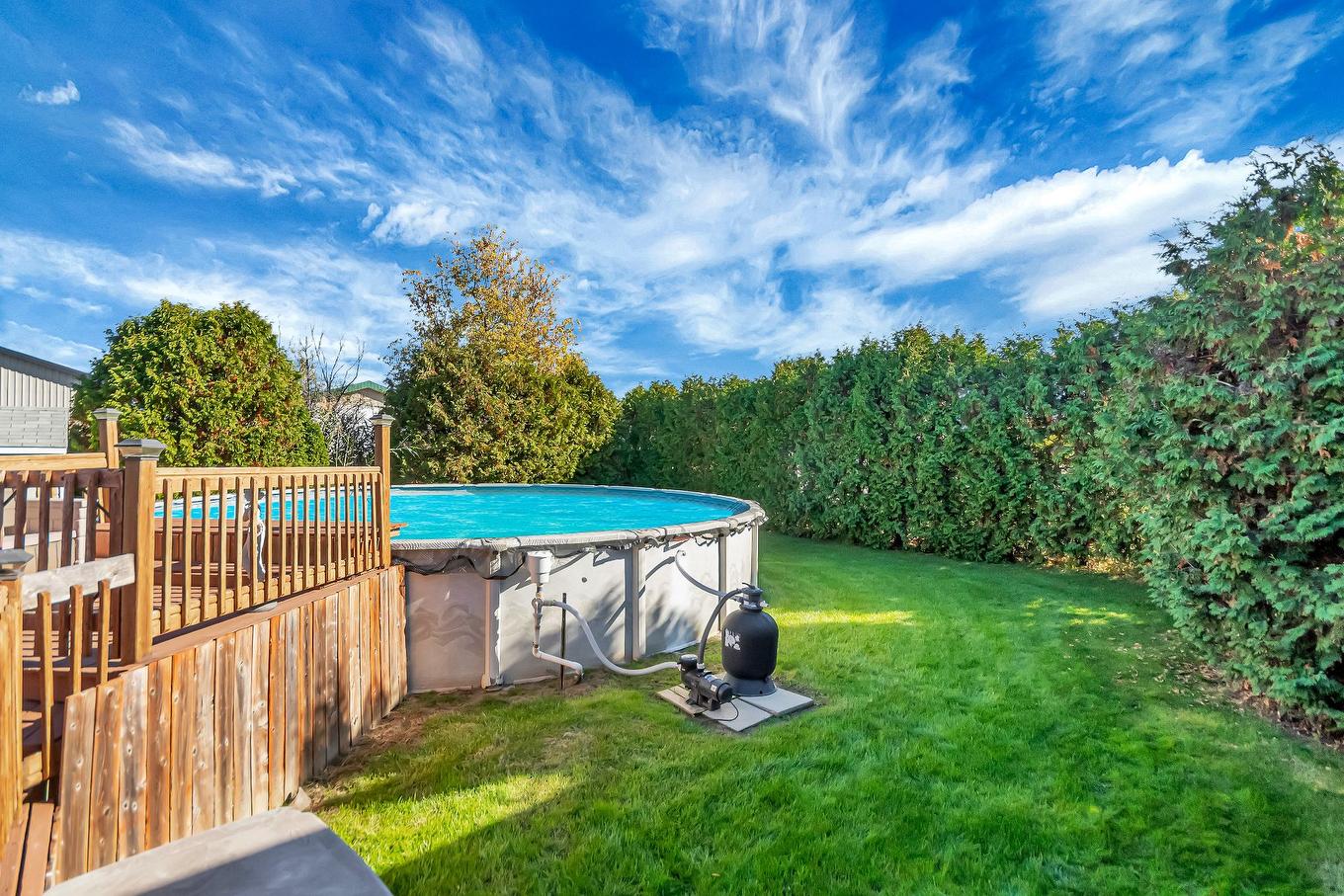 Pool - 475 Rue Grégoire, Saint-Michel, QC - Outdoor With Above Ground Pool