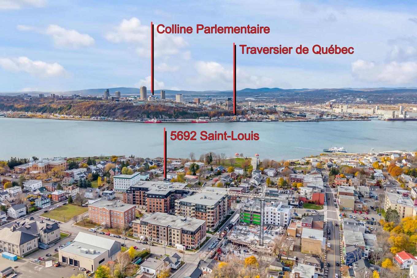 Vue d'ensemble - 510-5692 Rue St-Louis, Lévis (Desjardins), QC - Outdoor With Body Of Water With View
