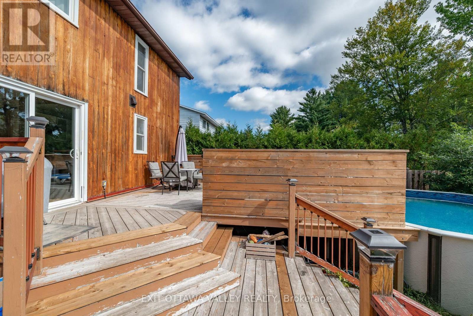 36 Thomas Street, Deep River, ON - Outdoor With Above Ground Pool With Deck Patio Veranda With Exterior