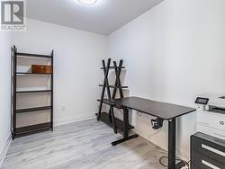 Den with laminate flooring -