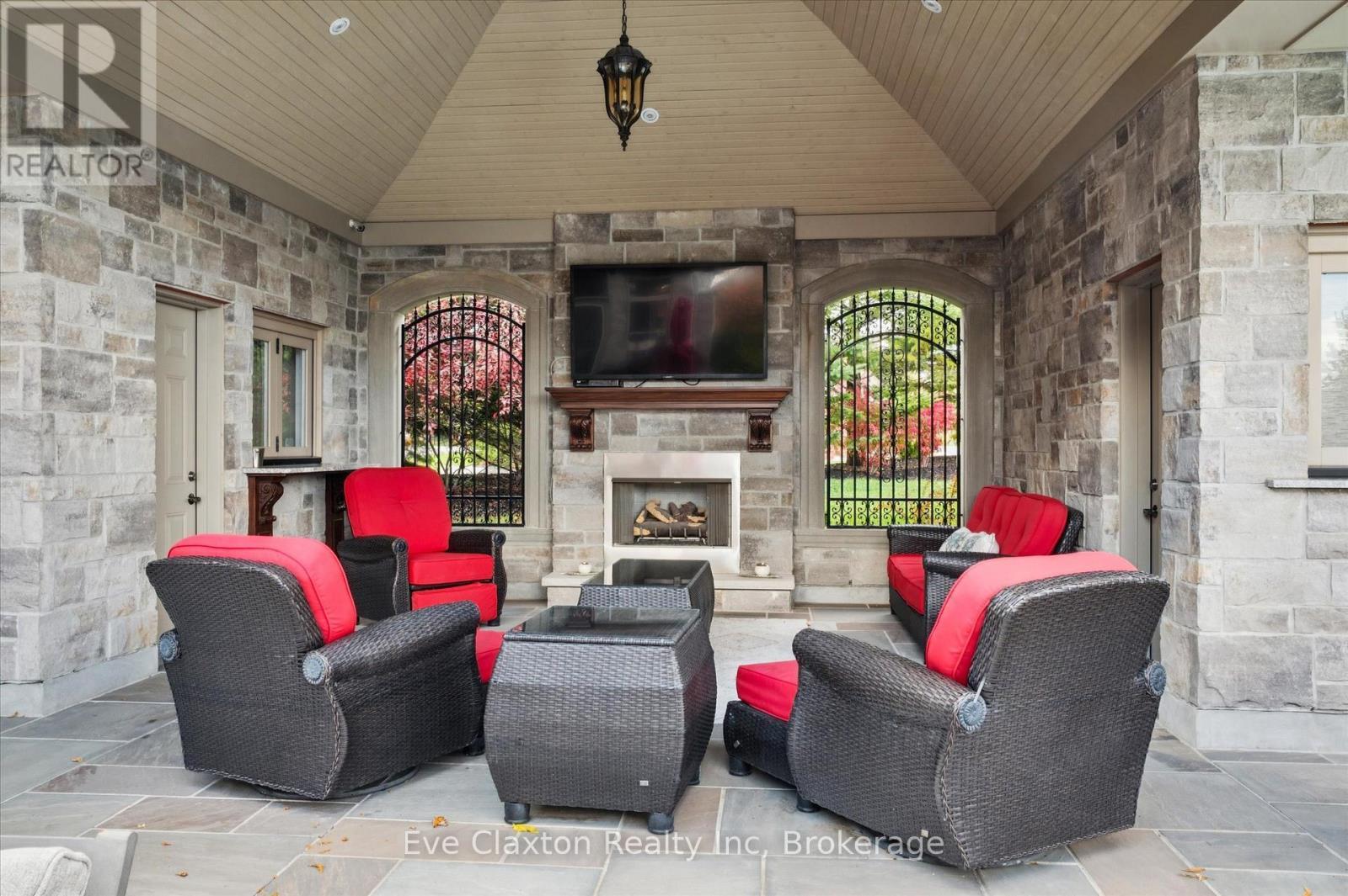 95 Old Ruby Lane, Puslinch, ON - Outdoor With Fireplace With Deck Patio Veranda