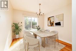 Diningroom with walk-out to private yard -