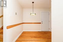 Kitchen eating area with inside entry from garage -