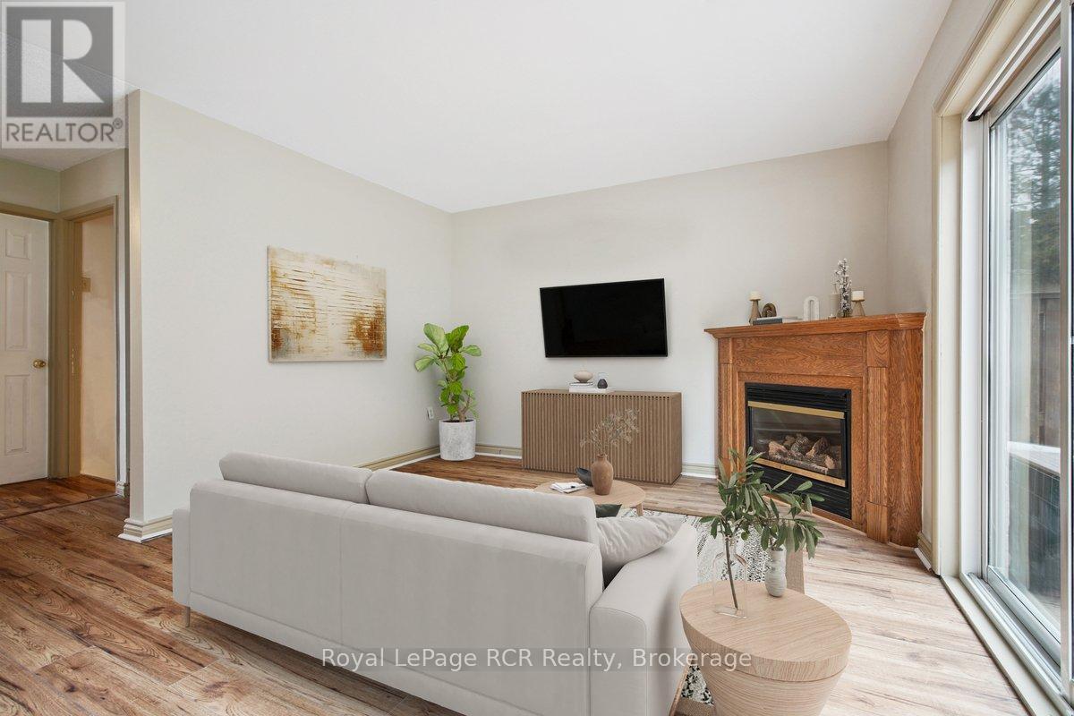Virtually Staged - 85 - 85 Laurie Crescent, Owen Sound, ON - Indoor Photo Showing Living Room With Fireplace